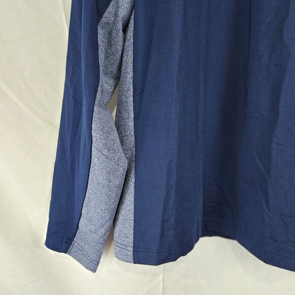 Sport-Tek Long Sleeve 1/4 Zip Pullover Mens Size L Navy Blue Shirt - Picture 8 of 12